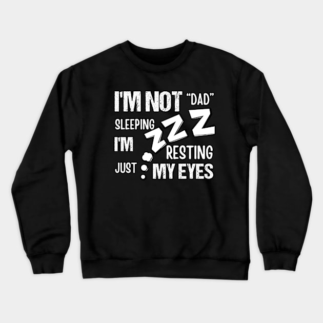 I'm Just Resting My Eyes Funny Balding Dad BOD funny dad joks Crewneck Sweatshirt by Emouran